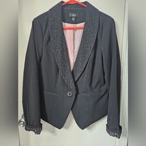 NWOT AGB womens black blazer size 12 Large